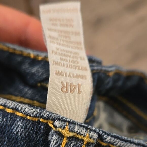 Dark Blue Denim Shorts with Heart Detail - Picture 9 of 9